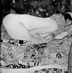 Retrato de Ria Munk, personaje mitológico griego Leda (de la historia de Leda y el cisne)